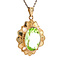 vintage Gold pendant with green spinel 14 kt