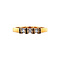 vintage Gold row ring with diamonds 18 krt
