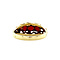 vintage Gouden ring met bloedkoraal 14 krt