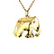vintage Elephant pendant with ruby and zircon 12 krt