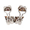 vintage Wedge gold earrings with pearl and diamond 18 krt