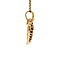 vintage Gouden hart hanger met granaat en diamant 14 krt
