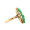 vintage Gold ring with jade 14 krt