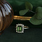 vintage White gold ring with tourmaline and diamonds 14 krt