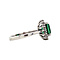 vintage White gold ring with tourmaline and diamonds 14 krt