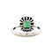 vintage White gold ring with tourmaline and diamonds 14 krt