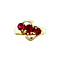 vintage Gold ring with ruby 14 krt