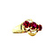 vintage Gold ring with ruby 14 krt