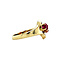 vintage Gold ring with ruby 14 krt