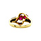 vintage Gouden ring met robijn 14 krt