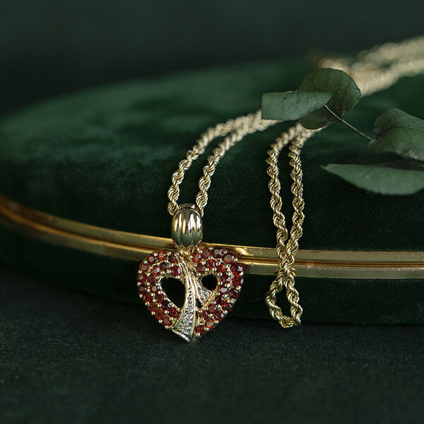vintage Gouden koord collier 14 krt