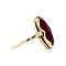 vintage Gold ring with carnelian 14 krt