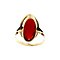 vintage Gold ring with carnelian 14 krt