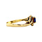 vintage Gold ring with sapphire and diamond 18 krt