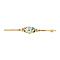 vintage Gold brooch with green spinel 14 kt