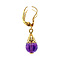 vintage Gold earrings with amethyst 14 ct