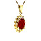 vintage Golden pendant with carnelian 14 kt