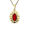 vintage Golden pendant with carnelian 14 kt