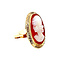 vintage Gouden ring met camee 14 krt
