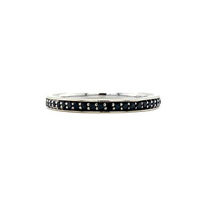 White gold ring with black diamond 14 krt
