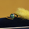 vintage Gold ring with opal triplet 18 krt