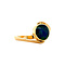 vintage Gold ring with opal triplet 18 krt