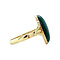 vintage Gouden ring met malachiet 14 krt