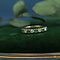 vintage Gouden rijring met smaragd en diamant 14 krt