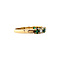 vintage Gold ring with emerald and diamonds 14 krt