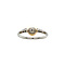 vintage Witgouden ring met parel en diamant 14 krt