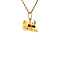 vintage Gold train pendant with enamel 14 kt