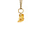vintage Gold train pendant with enamel 14 kt