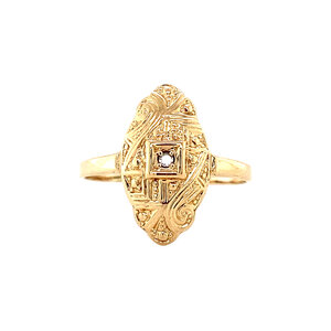 Gold ring with diamonds 14 krt