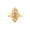 vintage Gouden ring met diamant 14 krt