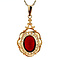 vintage Gold pendant with carnelian 14 kt