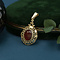 vintage Gouden hanger met carneool 14 krt
