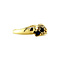 vintage Gouden ring met saffier en diamant 14 krt