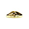 vintage Gouden ring met saffier en diamant 14 krt