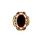 vintage Gold ring with garnet 14 krt