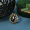 vintage Gold ring with garnet 14 krt