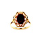 vintage Gold ring with garnet 14 krt