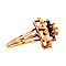 vintage Rose-gold entourage ring with pearl and spinel 14 kt