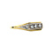 vintage Gold trigolie ring with diamond 14 carat