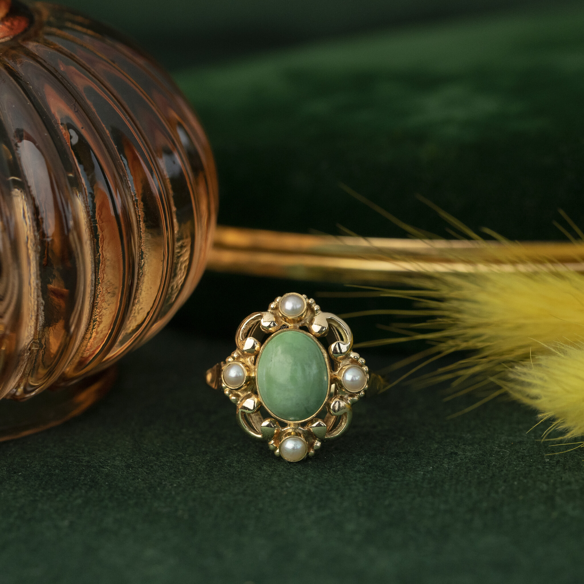 Gouden ring met turkoois