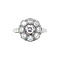 vintage Witgouden entourage ring met diamant