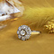 vintage White gold entourage ring with diamonds