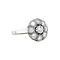 vintage White gold entourage ring with diamonds