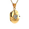vintage Locket heart with zirconia 9 krt