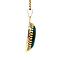 vintage Gouden hanger met eilatsteen 14 krt