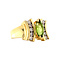 vintage Gold ring with peridot and diamond 14 kt